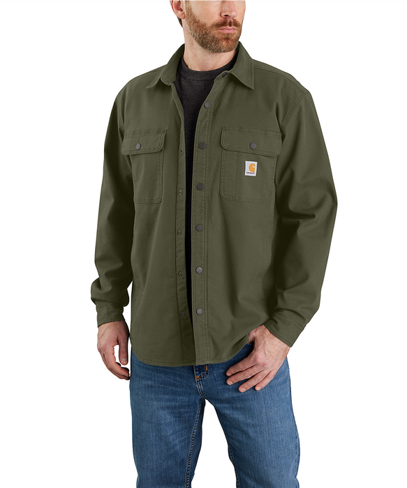 Carhartt Men's Canvas Fleece Lined Shirt Jacket - Basil — Dave's New York