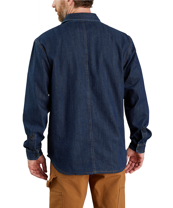 Carhartt fleece lined denim shirt deals