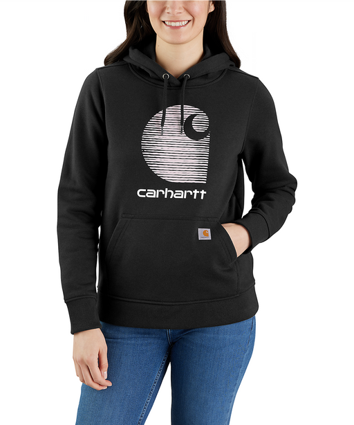 Carhartt Women's "C" Graphic Logo Hooded Sweatshirt - Black at Dave's New York