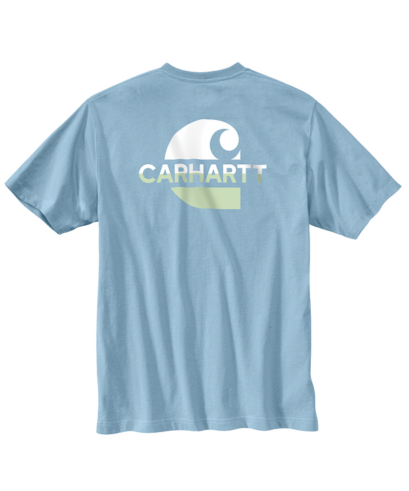 Carhartt Loose Fit "C" Logo Pocket T-shirt - Moonstone at Dave's New York