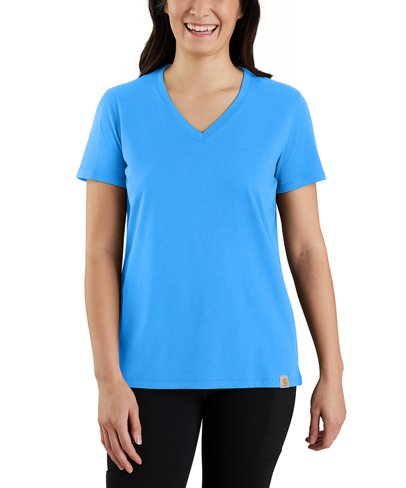 Carhartt Women s Relaxed Fit V Neck T shirt Azure Blue
