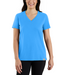 Carhartt Women's Relaxed Fit V-Neck T-shirt - Azure Blue at Dave's New York