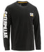 CAT Trademark Banner Long Sleeve T-shirt in Black at Dave's New York
