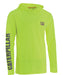 CAT Hi-Vis UPF Hooded Banner LS Tee - Bright Yellow at Dave's New York