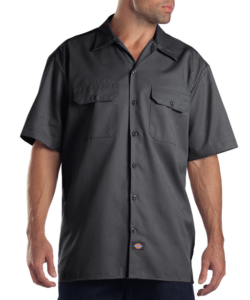 Dickies Short Sleeve Work Shirt in Charcoal at Dave's New York