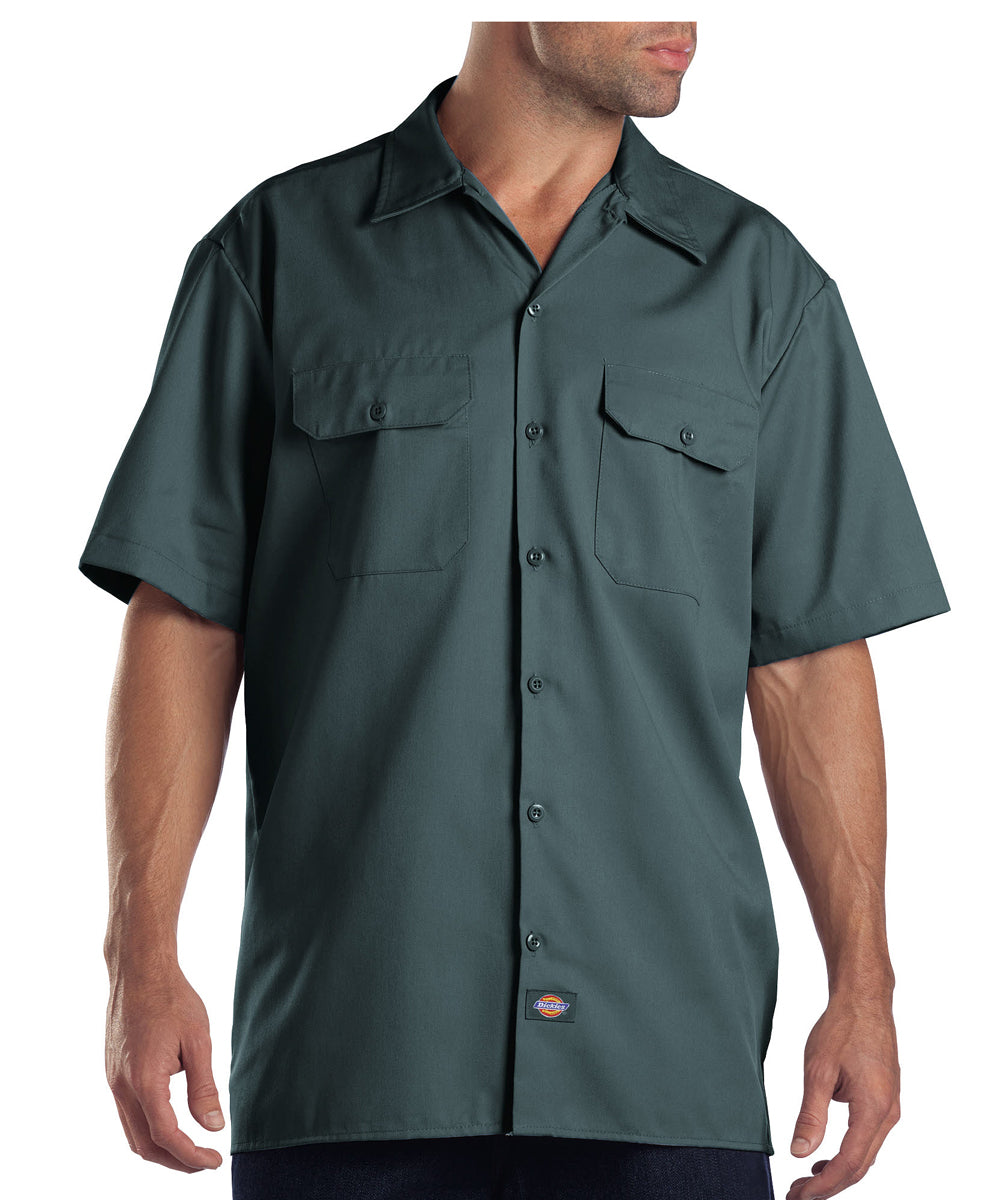 green short sleeve dress shirts