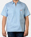 Ben Davis Short Sleeve Half-Zip Work Shirt - Blue Stripe at Dave's New York
