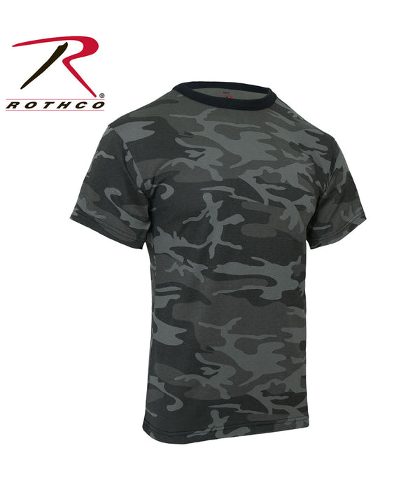 Rothco Short Sleeve Colored Camo T-shirt - Black Camo — Dave's New York