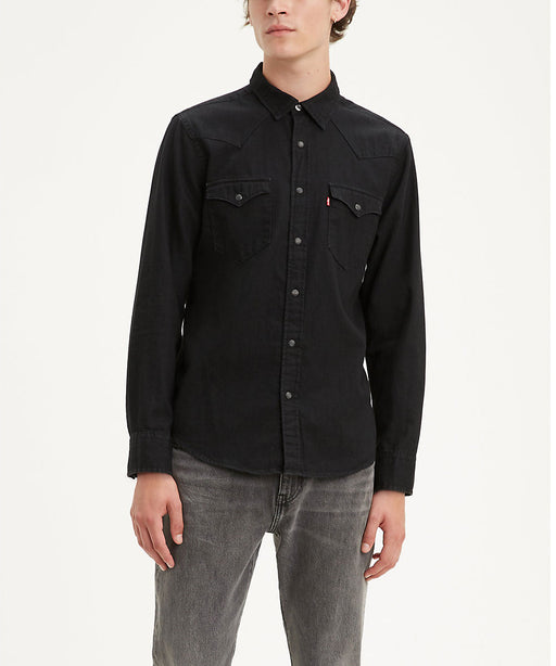 Levi Classic Standard Denim Western Shirt - New Black at Dave's New York