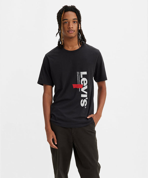 Levi's GRAPHIC CREWNECK TEE Black - Fast delivery | Spartoo Europe ! -  Clothing short-sleeved t-shirts Men 31,20 €