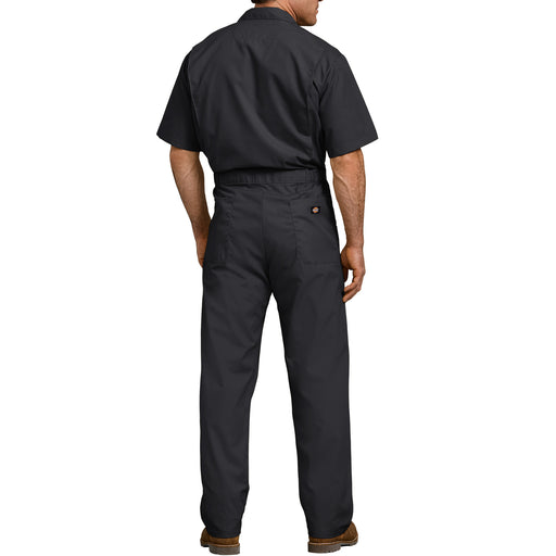 Dickies Men's Short Sleeve Coverall in Black at Dave's New York