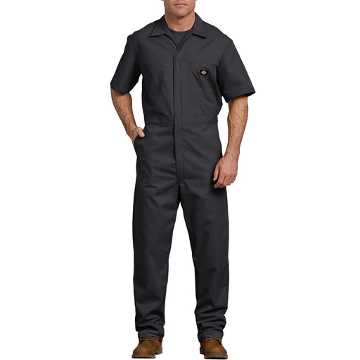 Dickies Men's Short Sleeve Coverall in Black at Dave's New York