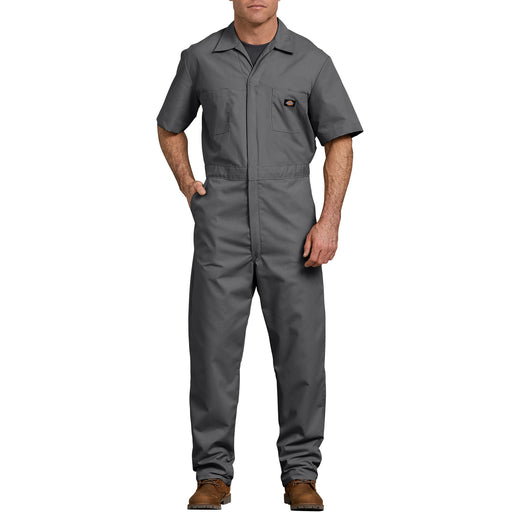 Dickies Men's Short Sleeve Coverall in Grey at Dave's New York
