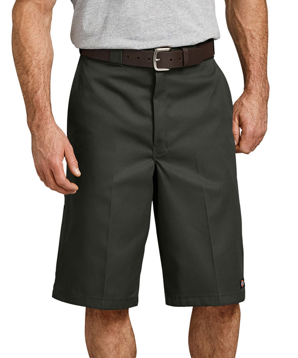 Dickies 13” Loose Fit Cell Pocket Work Shorts - 42283 - Olive Green at Dave's New York