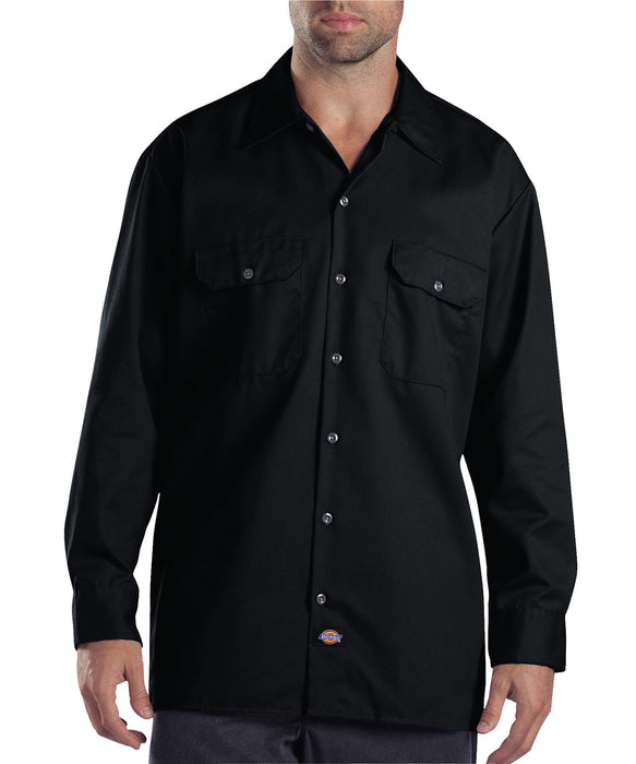 Dickies Long Sleeve Work Shirt in Black at Dave's New York