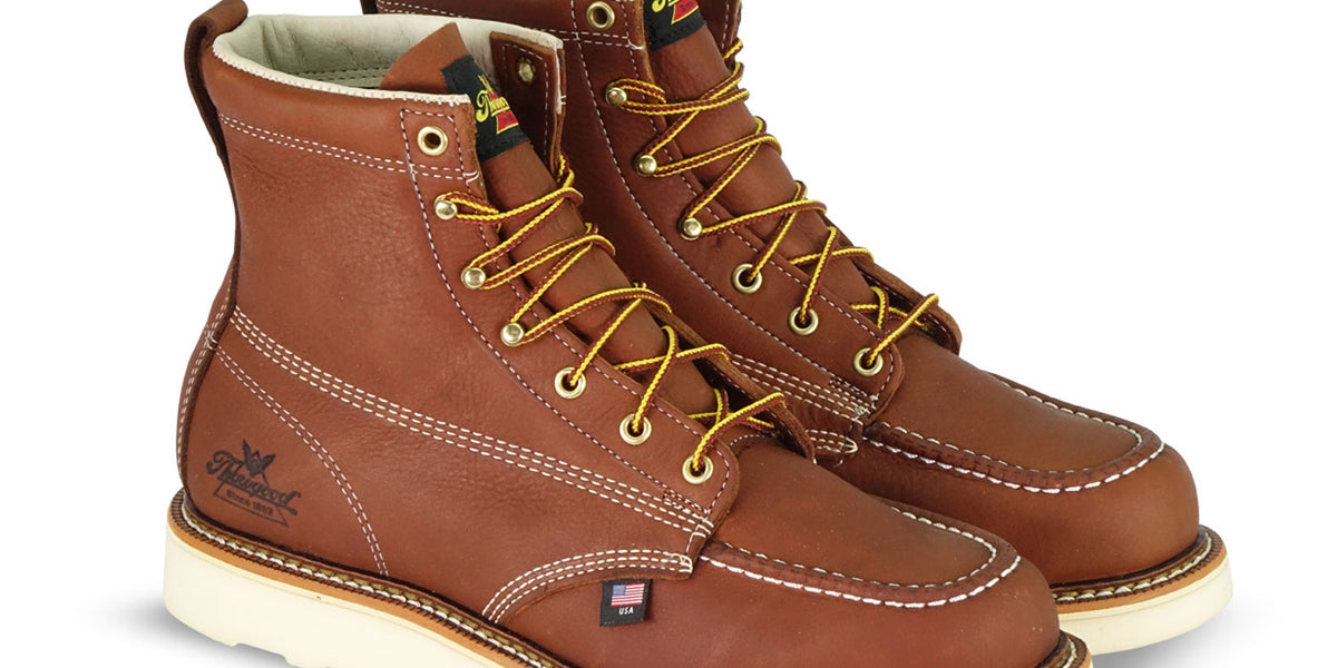 Thorogood American Heritage 6-inch Moc Toe Work Boots Tobacco