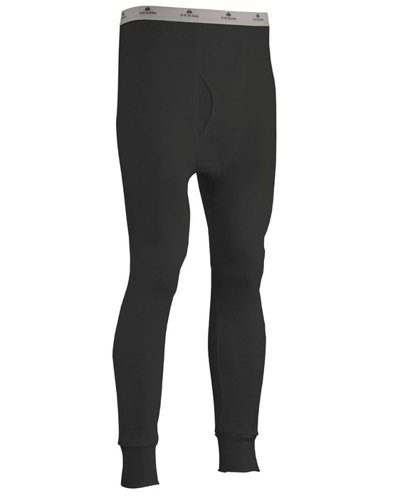 Indera Expedition Weight Cotton Raschel Knit Thermal Bottoms - Black