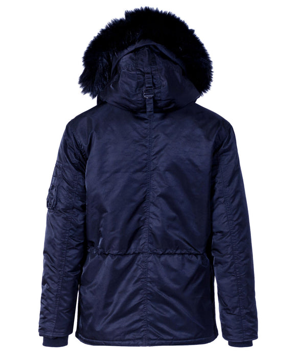 Schott NYC Men's N-3B Parka Navy — Dave's New York