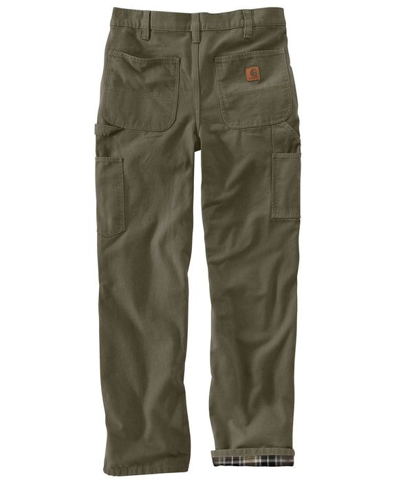 Carhartt B111 Washed Duck Flannel-Lined Work Dungaree Moss