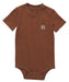 Carhartt Infant Short Sleeve Pocket Bodysuit Onesie - Carhartt Brown at Dave's New York