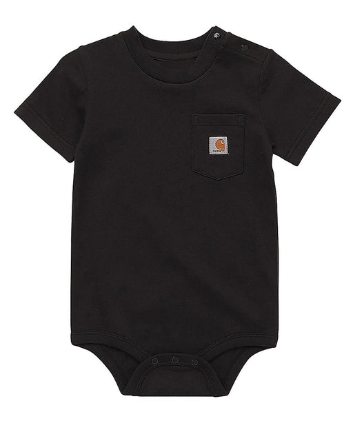 Carhartt Infant Short Sleeve Pocket Bodysuit Onesie - Black at Dave's New York