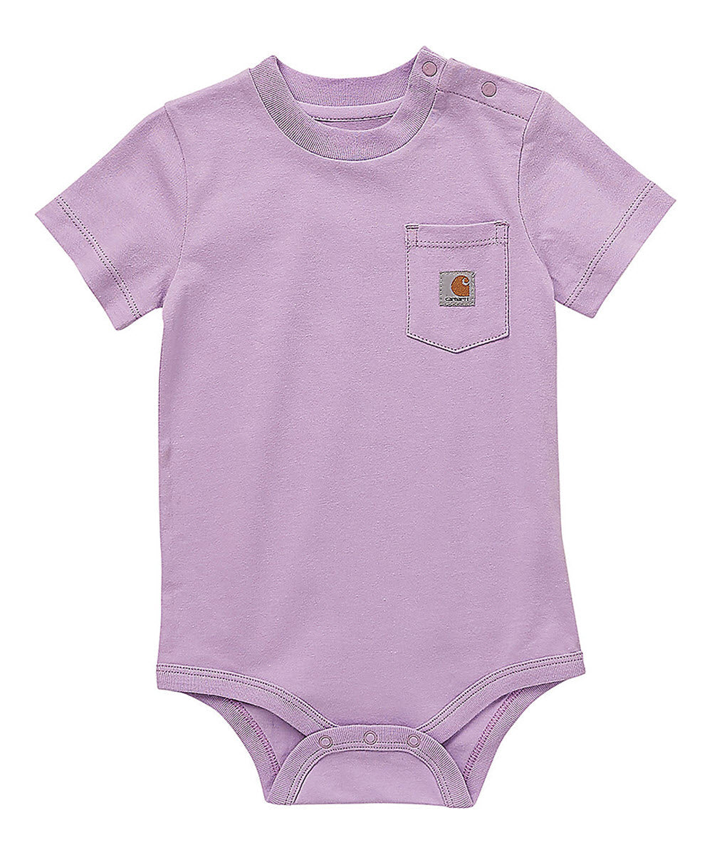 Carhartt Infant Short Sleeve Pocket Bodysuit Onesie - Azure Blue