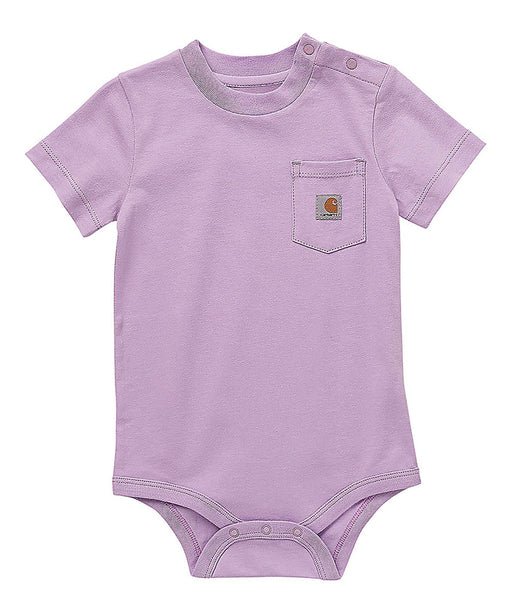 Carhartt Infant Short Sleeve Pocket Bodysuit Onesie - Lupine at Dave's New York