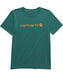 Carhartt Kids Short Sleeve Logo T-shirt - Teal Blue at Dave's New York