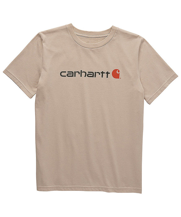 Carhartt Kids Short Sleeve Logo T-shirt - Light Beige at Dave's New York