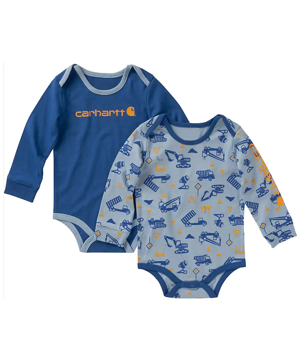 Carhartt Infant Short Sleeve Pocket Bodysuit Onesie - Azure Blue