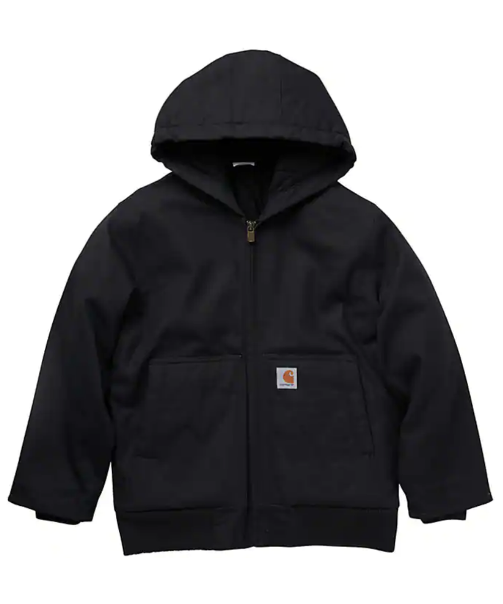 Carhartt Kids' Flannel Quilt Lined Active Jacket - Black — Dave's New York