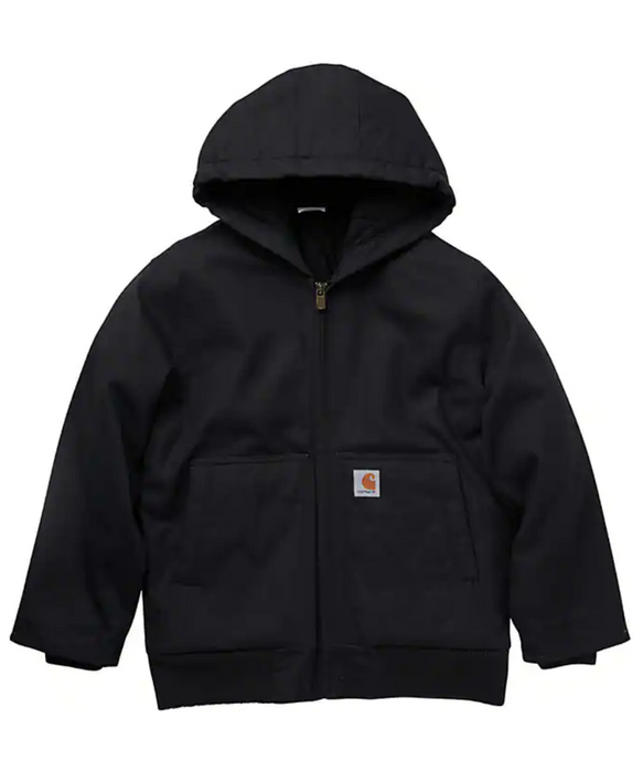 Carhartt Kids' Flannel Quilt Lined Active Jacket - Black — Dave's Carhartt Kids' Flannel Quilt Lined Active Jacket - Black — Dave's
