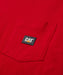 Caterpillar Men's Label Short Sleeve Pocket T-shirt - Hot Red at Dave's New York