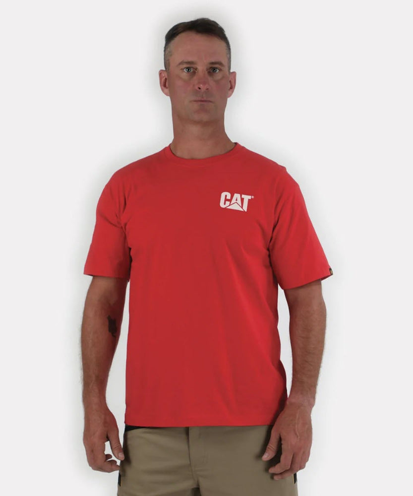 Caterpillar Short Sleeve Trademark T-Shirt - Hot Red at Dave's New York