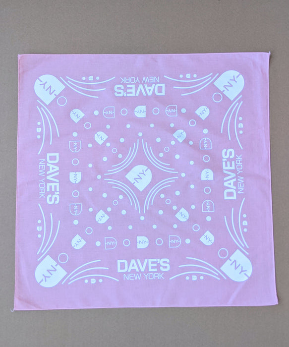 Dave's New York DNY Logo Bandana - Pink