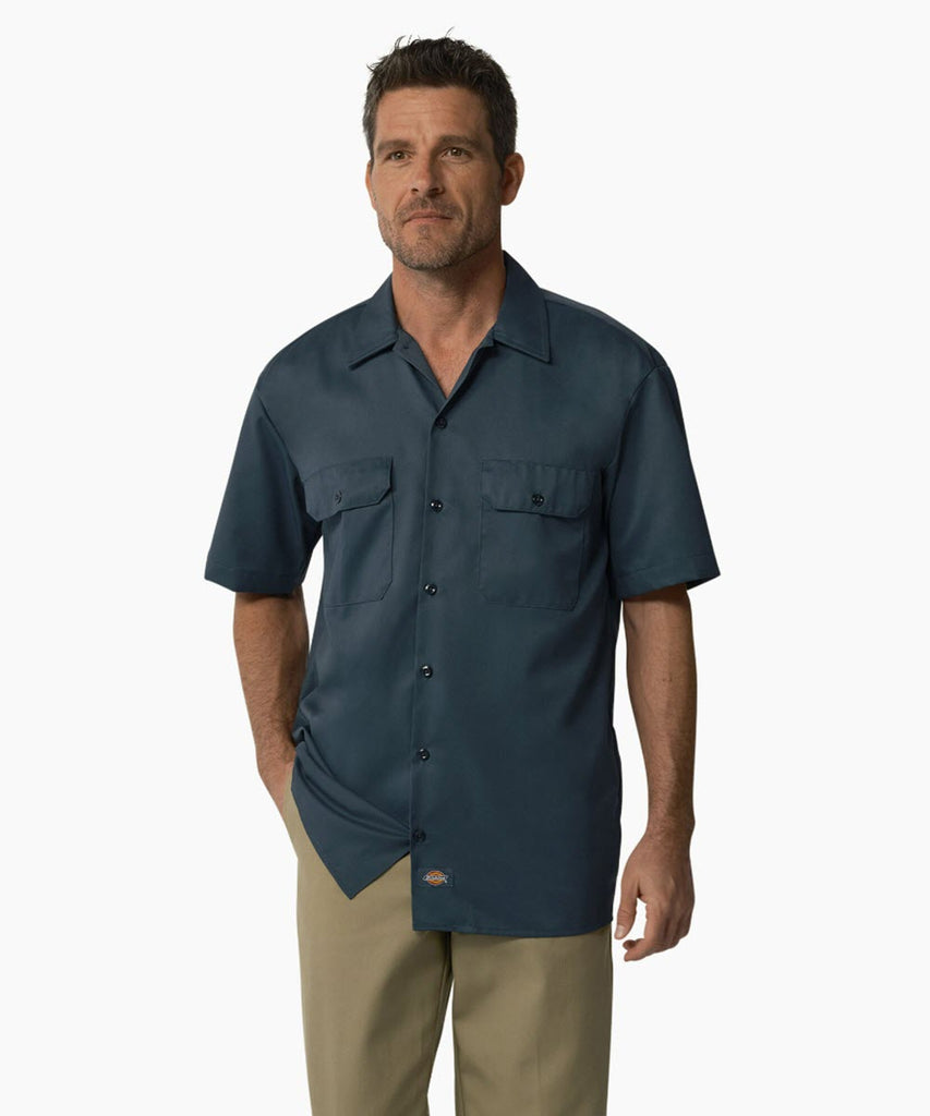 Dickies Men's Short Sleeve Work Shirt Airforce Blue | Large Dickies Men's Short Sleeve Work Shirt Airforce Blue | Large