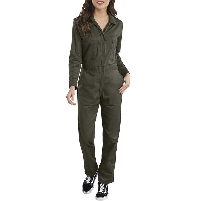 Dickies Women's Long Sleeve Cotton Coveralls - Moss — Dave's New York