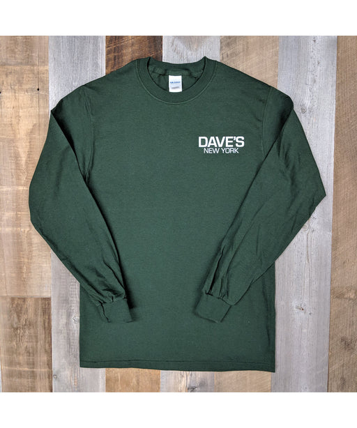 Dave’s New York Work Logo Long Sleeve T-Shirt - Forest Green