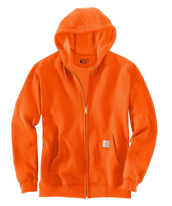 Carhartt Men's Midweight Zipper Hooded Sweatshirt - Bright Orange