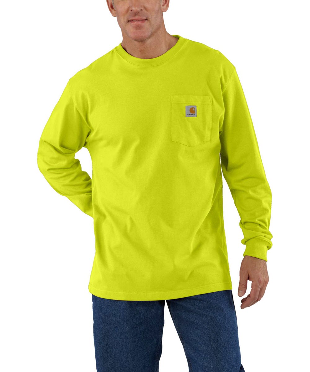 Carhartt K126 Long Sleeve Workwear T-Shirt - Bright Lime