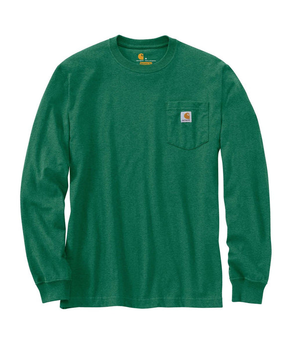 Carhartt K126 — T-Shirt York Sleeve Long Woods Dave\'s New North Heather Workwear 