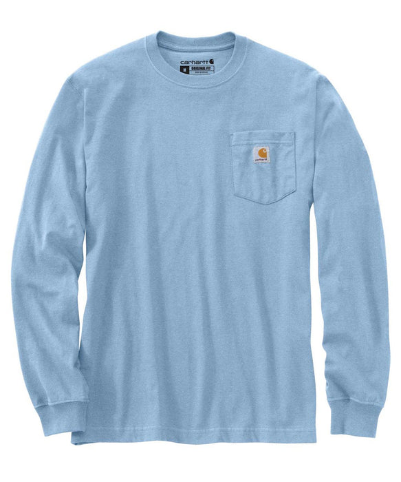 Carhartt K126 Long Sleeve Workwear T-Shirt - Alpine Blue Heather at Dave's New York