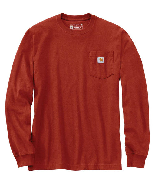 Carhartt K126 Long Sleeve Workwear T-Shirt - Chili Pepper Heather at Dave's New York