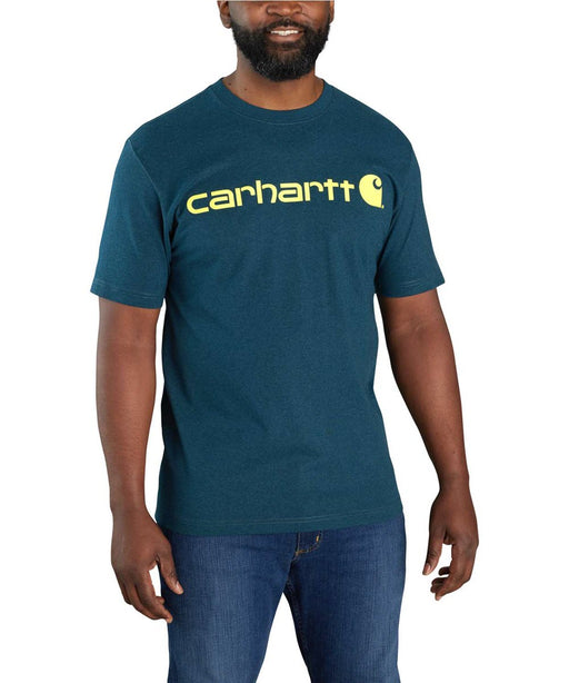 Carhartt K195 Signature Logo T-Shirt - Night Blue Heather at Dave's New York