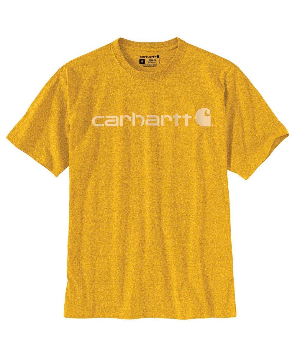 Carhartt Long-Sleeve Workwear Logo T-Shirt, Foxglove Snow Heather, M