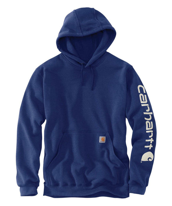 Carhartt Midweight Logo Hooded Sweatshirt - Scout Blue Heather at Dave's New York