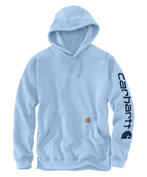 Carhartt Midweight Logo Hooded Sweatshirt Moonstone Dave s New