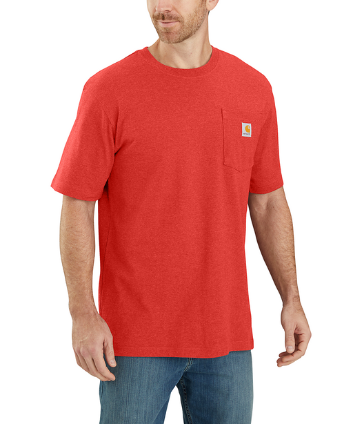Carhartt K87 Workwear Pocket T-Shirt - Fire Red Heather at Dave's New York