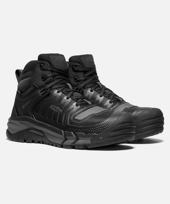 Keen Kansas City Composite Toe Mid Work Boots - Black — Dave's New York
