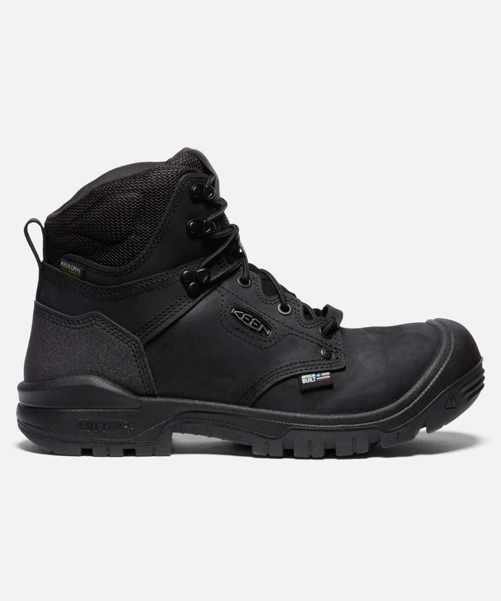 Keen Independence Carbon Fiber Toe Work Boots - Black — Dave's New York